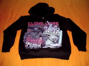 New Star Wars Clone Wars Yoda Jedi Knights Black Hoodie Sweatshirt Boy's 6 / 7 - Picture 1 of 4