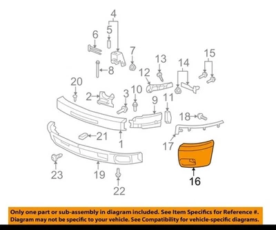 Оригинальный правый торцевой колпак переднего бампера GM 15839252 - Изображение 1 из 4