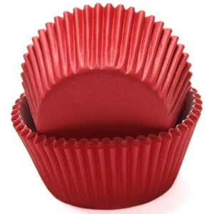 Chef Craft 50 Count Cupcake Liners Muffin Size Baking Cups - Bright Red - Picture 1 of 2