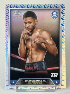 2024 Topps Chrome Boxing Brian Norman Jr #19 Glove Logo Refractor 62/75 - Bild 1 von 2