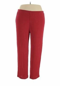 VIKKI VI 2X RED ORIGINAL SLINKY PANTS 30" INSEAM ACETATE SPANDEX WIDE LEG EUC - Picture 1 of 5