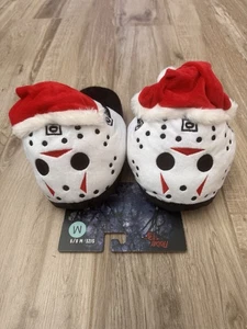 Friday the 13th Jason Máscara Papá Noel Sombrero Navidad Zapatillas Adulto Talla M 8/9 - Imagen 1 de 1