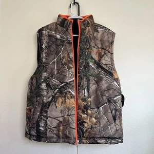 Realtree Xtra Mens Sz M Camo Puffer Vest Hunting Outdoor Zip-Up Reversible NWT - Picture 1 of 10