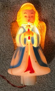 Vintage Working Noma Christmas Tree Top Angel 9" Topper Lights Up w/Orig Box 50s - Picture 1 of 12