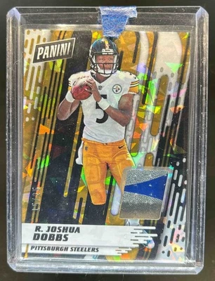 2017 Panini Day R. Joshua Dobbs Cracked Ice Patch Rookie RC #15/25 Steelers - Image 1 of 2