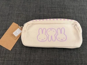 Bolsa de lápiz de maquillaje con doble cremallera Miffy púrpura - Imagen 1 de 9