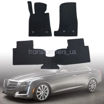Alfombrillas de repuesto delanteras-traseras 2014-2019 para Cadillac CTS alfombra terciopelo negro Foto 1 de 4