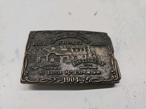 Vintage Brass Belt Buckle Jack Daniels Distillery Whiskey - Picture 1 of 2