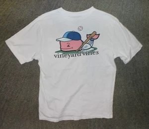 Vineyard Vines Boys White Short Sleeve T-Shirt (Baseball) - Size XL (18) - EUC - Picture 1 of 4