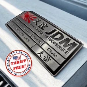 EMBLEMA DE METAL HONDA CIVIC KANJOZOKU JDM EF EJ EG EK FD FK8 FC FD2R ADHESIVO NUEVO - Imagen 1 de 5