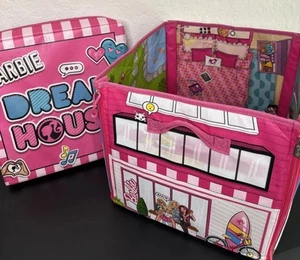 Barbie ZipBin Puppe Traumhaus Spielzeug faltbar Klappbox Reißverschluss Puppenhaus - Bild 1 von 10