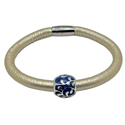 BRIGHTON CHAMPAGNE WOODSTOCK Charm Bracelet w/ Del Mar Bead NWT - Image 1 of 3