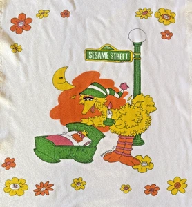 Manta térmica tejida gofre Big Little Bird de colección Sesame Street Muppets borde satinado - Imagen 1 de 5