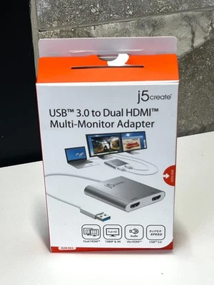 j5create USB 3.0 to Dual HDMI Multi-Monitor Adapter - Image 1 of 4