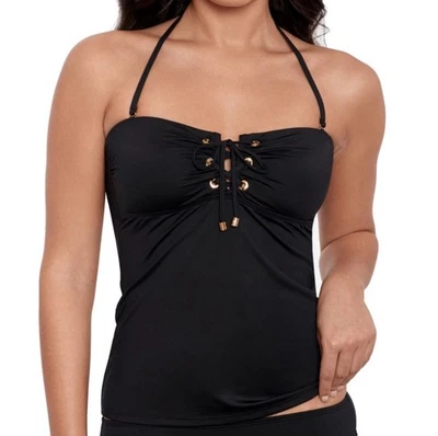 Blusa Tubini Feminina Lauren Ralph Lauren com Cadarço - Preta, Tamanho 12, MSRP $110 - Imagem 1 de 4