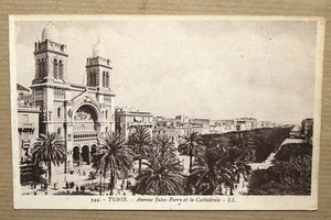 TUNESIEN TUNIS - AVENUE JULES FERRY ET CATHEDRALE - Bild 1 von 1