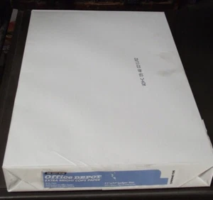 Versiegelte Packung 17" x 11" Ledger Größe extra hell 96 weiß 20 Pfund Bond Office Depot  - Bild 1 von 3