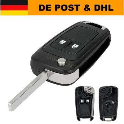 2Tasten Ersatz Klappschlüssel Gehäuse für Opel Astra J Insignia Corsa E Meriva B