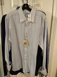191 UNLIMITED LONG SLEEVE DRESS SHIRT XL BLUE NEW WITH TAGS - Picture 1 of 20