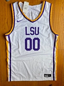 Nike LSU Tigers Engineered Men’s Basketball Jersey #00 Size Large White NWT NEW - Picture 1 of 4