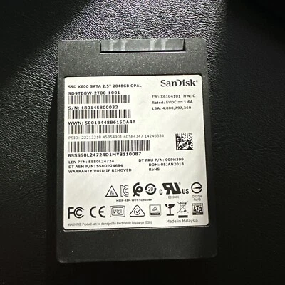 SanDisk X600 - 2 TB - 2.5'' - 6 Gbit/s (SD9TB8W-2T00-1001) - Image 1 of 2