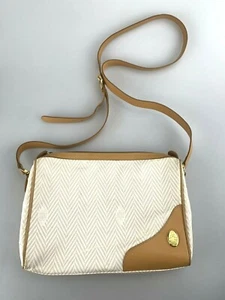 Mark Cross Vintage Purse Crossbody Handbag Chevron Leather Made in Italy - Picture 1 of 12