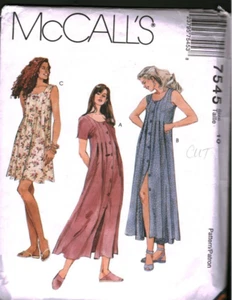 7545 Vintage McCalls SEWING Pattern Misses 1990s Casual Spring Summer Dress 10 - Picture 1 of 2