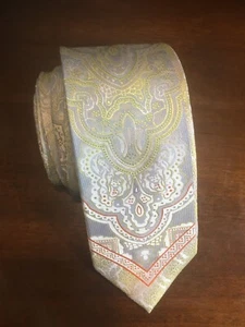 Steven Land Geometric Multicolor Pattern Men's Tie. - Picture 1 of 3