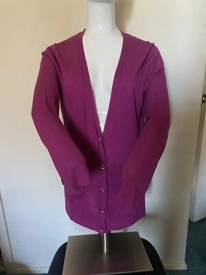 Cárdigan Michael Michael Kors PÚRPURA Bolsillos Delanteros Abiertos Talla Botones P/M cuello en V Foto 1 de 4
