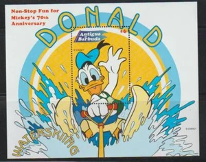 ANTIGUA & BARBUDA 1999 DISNEY DONALD WATERSKIING SS MNH - ANT654 - Picture 1 of 1