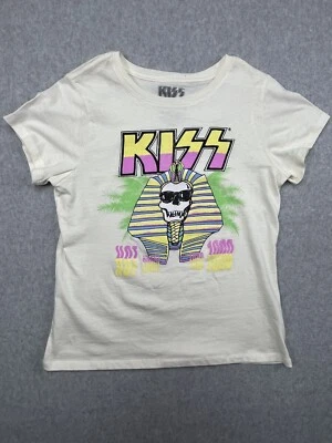 KISS Shirt Youth M White Hot in the Shade Tour 1990 Rock Band Concert Retro Tee - Image 1 of 4