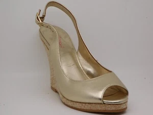 Lily Pulitzer Kristin Footwear Women Leather Espadrille Sandals Wedge Size 10 - Picture 1 of 9