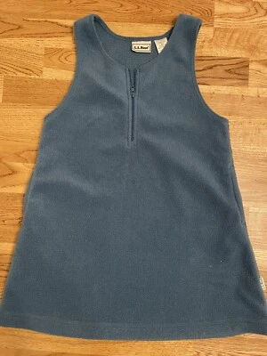 LL Bean Kids Fleece Vest Blue With Zipper Size 12 XS - Image 1 of 4