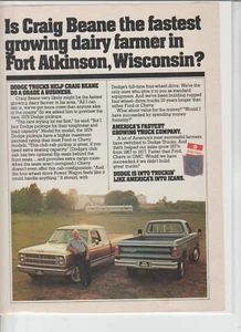 Original 1979 Dodge Pickup Magazine Ad "Craig Beane" - Bild 1 von 1
