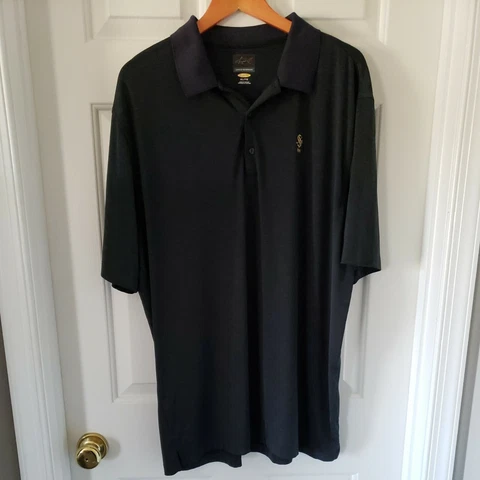 GREG NORMAN PLAYDRY POLO GOLF SHIRT Mens XL Black Cover