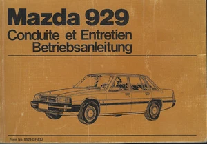 MAZDA  929 Betriebsanleitung 1983 Handbuch Bordbuch Conduite et Entretien BA - Picture 1 of 1