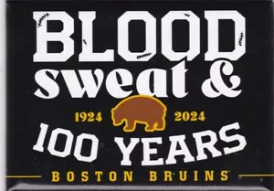 Boston Bruins: Blood Sweat & 100 Years CENTENNIAL FRIDGE Magnet-BOSTON PRO SHOP - Picture 1 of 1