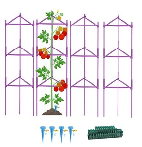 4 Pack Tomato Cages For Garden Heavy Duty Tomato Cage Plant Supports For Outdoor - Picture 1 of 6