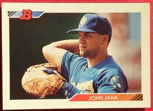 1992 Bowman John Jaha RC #399 (Brewers) NM+ - Picture 1 of 2