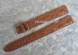 Original OEM Baume & Mercier 14/12mm braun glänzend Leder Uhrenarmband Band NEU!! - Bild 1 von 5