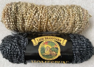 Lote de 2 madejas de hilo acrílico marca Lion Boucle Foto 1 de 4