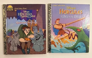 Little Golden Books Lot of 2 Disney's Hercules & Hunchback of Notre Dame 1st Eds - Picture 1 of 4
