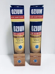 Ozium Air Sanitizer Vanilla 3.5oz x 2
