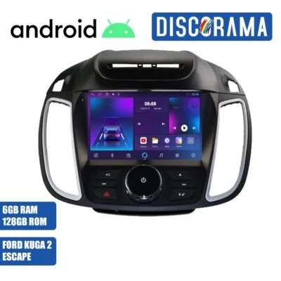 AUTORADIO ANDROID 6/128GB FORD ESCAPE KUGA 2 2013-2019 STEREO AUTO TOUCH 9" WIFI - Immagine 1 di 4