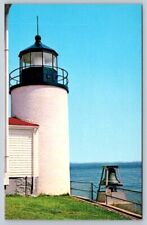 Bass Harbor Head Light, Acadia National Park, Maine, Vintage Chrome Postcard