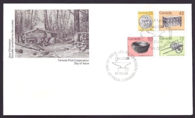🍁Canada   #1080-1083    "ARTIFACTS  COMBO"       Brand New 1987 First Day Cover - Image 1 of 2