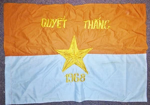 Tet Offensive 1968 - Viet Cong Flag - National Front - NLF - Vietnam War - F.151 - Picture 1 of 6