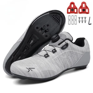 Herren MTB Fahrradschuhe mit SPD Cleat atmungsaktiv selbstsichernd Rennradschuhe - Bild 1 von 37