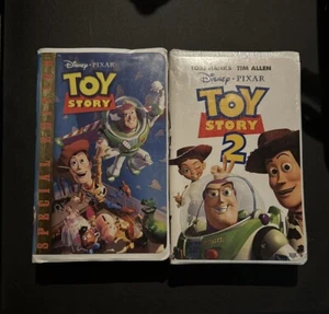 Disney Pixar Toy Story 1 Used and Toy Story 2 New Sealed VHS  Lot D1 - Picture 1 of 1