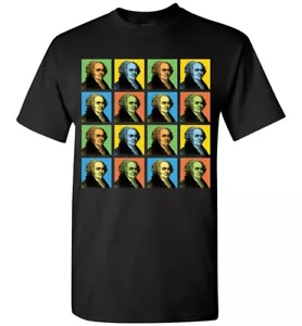 John Adams Pop-Art T-Shirt Tee - Men's Women's Youth Tank Short Long Sleeve - Picture 1 of 8